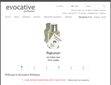 Tablet Screenshot of evocativeperfumes.com